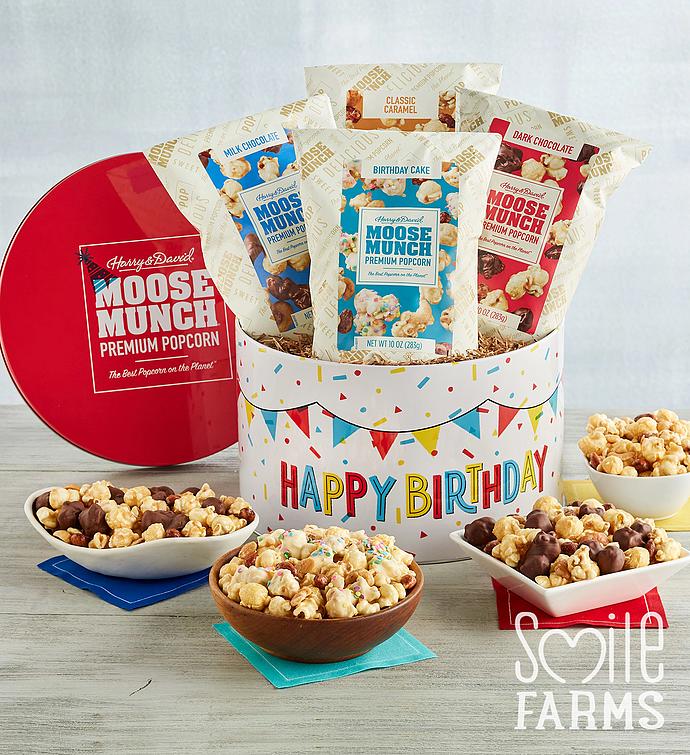 Moose Munch® Premium Popcorn Birthday Tin 